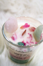 Load image into Gallery viewer, Loved AF • Healing AF • Abundant AF Intention Candle 6oz.