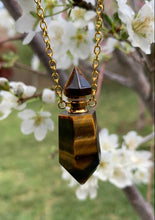 Load image into Gallery viewer, Tiger’s Eye Potion Bottle Necklace