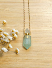 Load image into Gallery viewer, Fluorite Quartz Potion Bottle Necklace