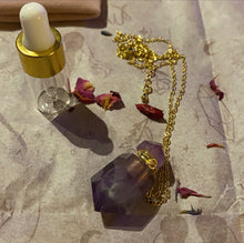 Load image into Gallery viewer, Amethyst Quartz Potion Bottle Necklace