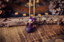 Load image into Gallery viewer, Amethyst Quartz Potion Bottle Necklace