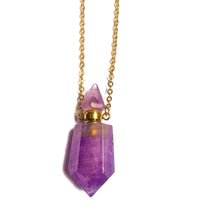 Load image into Gallery viewer, Amethyst Quartz Potion Bottle Necklace