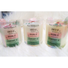 Load image into Gallery viewer, Loved AF • Healing AF • Abundant AF Intention Candle 6oz.