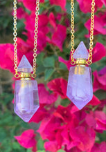 Load image into Gallery viewer, Amethyst Quartz Potion Bottle Necklace