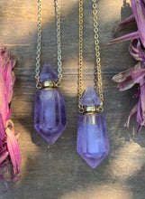 Load image into Gallery viewer, Amethyst Quartz Potion Bottle Necklace