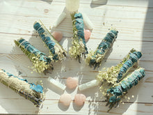 Load image into Gallery viewer, Sage, Lavender, and Blue Eucalyptus mini smudge wands
