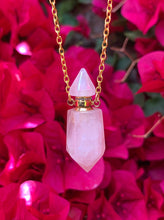 Load image into Gallery viewer, Rose Quartz Potion Bottle Necklace
